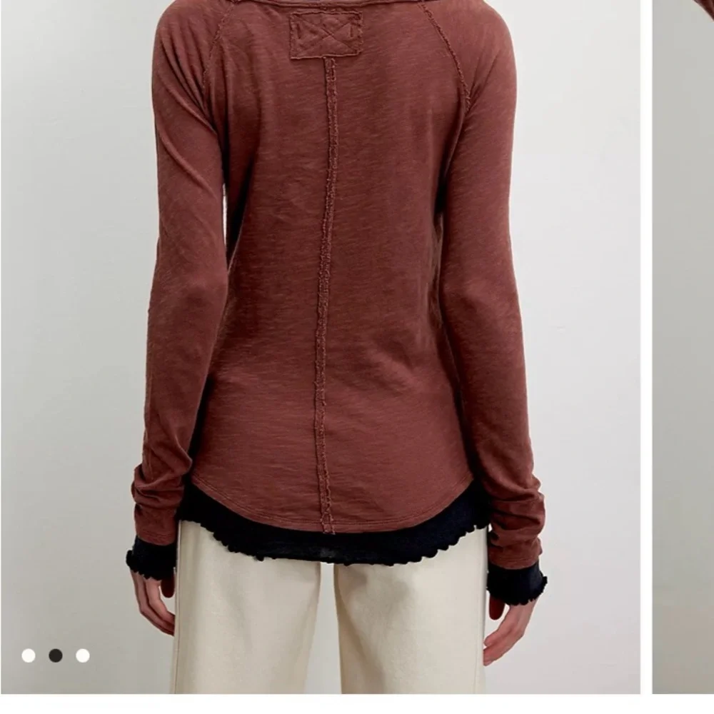 Free people long sleeve top black/root beer color - Picture 3 of 3